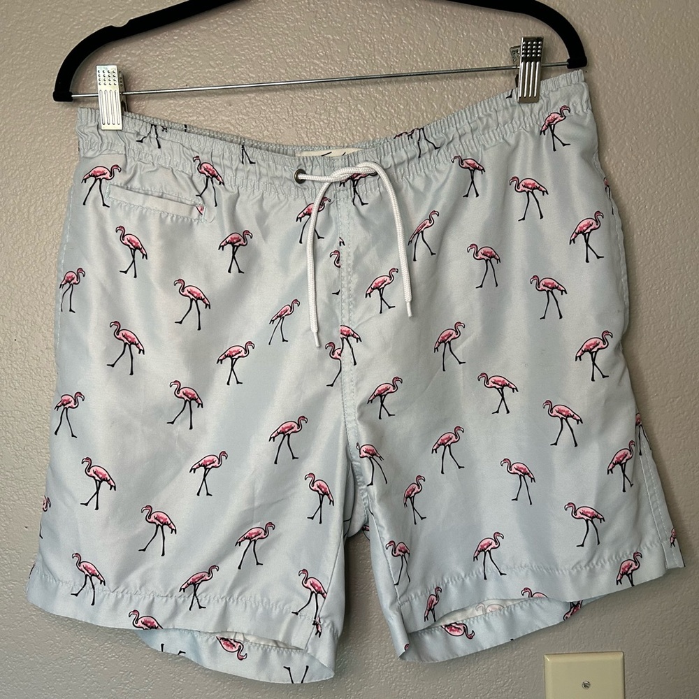 Trunks Surf & Swim Co. Men's Flamingo Swim Trunks Sz S